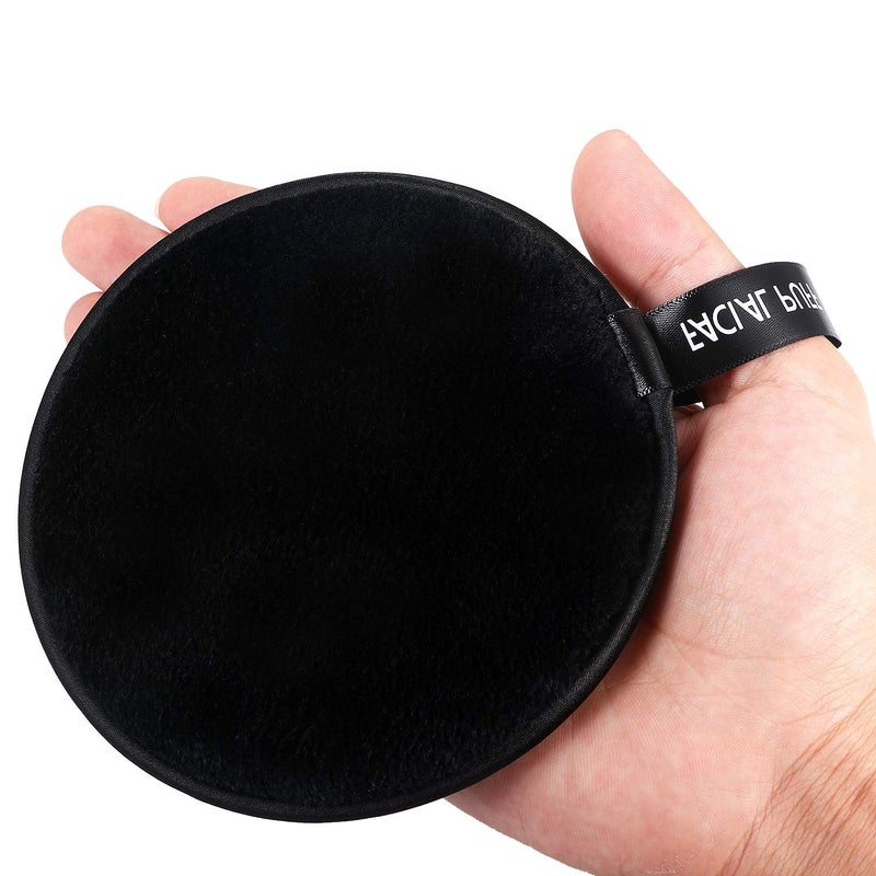 Vtrem 3 PCs Makeup Remover Pads: Reusable Soft Facial Cleaning Puffs Towels Christmas gifts Washable Make Up Removing Cloth Microfiber Multi-function, Black - Image 3